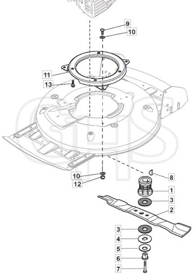 MULTICLIP 503 - 2007 - 291501043/MO7 - Mountfield Rotary Mower Blade Diagram