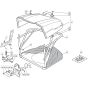 1435E - 2007 - 299954323/MO7 - Mountfield Ride On Mower Grasscatcher Diagram