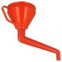  165mm Cranked Spout Plastic Funnel, with Removable Filter