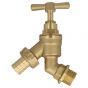 Brass Bibcock Tap - 1/2" Male To 1/2" Garden Hose