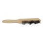 4 Row Steel Wire Brush With Wooden Handle.