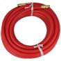 1/4" ID x 50FT Air Hose Rubber With Brass Fittings