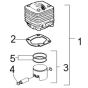 McCulloch CABRIO PLUS 437L PREFIX 02 - 2007-01 - Cylinder Piston (1) Parts Diagram