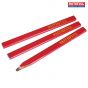 Carpenters Pencils - Red / Medium (Pack of 3)