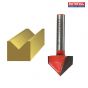 Router Bit TCT V Groove 13.0mm x 19.1mm 1/4in Shank