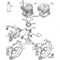 Genuine Stihl FR460 TC-EM / A - Crankcase, Cylinder