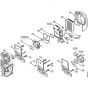 Genuine Stihl FS200 R / L - Carburetor housing, Air filter  809 249 646 (10.2016)