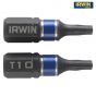 IRWIN Impact Screwdriver Bits Torx T10 25mm Pack of 2 - 1923326