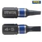IRWIN Impact Screwdriver Bits Slotted 4.5 x 25mm Pack of 2 - 1923364