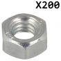 Universal Metric Steel Nuts, Zinc Plated, Size: M6. Pack Of 200