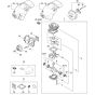 Stihl MS162 C-BE - Crankcase - Cylinder - Muffler - Shroud - Parts Diagram