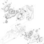 Stihl MSA70.0 C-B - Electric Motor - Electronic Module - Chain Sprocket Cover - Parts Diagram