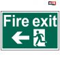 Scan Fire Exit Running Man Arrow Left - PVC 300 x 200mm - 1506