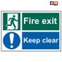 Scan Fire Exit Keep Clear - PVC 300 x 200mm - 1540