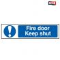 Scan Fire Door Keep Shut - PVC 200 x 50mm - 5004