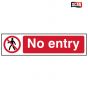 Scan No Entry - PVC 200 x 50mm - 5052