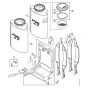 Genuine Stihl SG20 / A - Support frame, Container