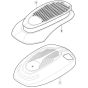 SP555 R V - 2022 - 294569033/M22 - Mountfield Rotary Mower Engine Cover Diagram