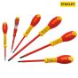 Stanley FatMax VDE Insulated Parallel & Pozi Screwdriver Set of 6 - 0-65-443