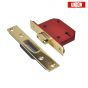 UNION StrongBOLT 2103S 3 Lever Mortice Deadlock Polished Brass 68mm 2.5in Visi - Y2103S-PB-2.5