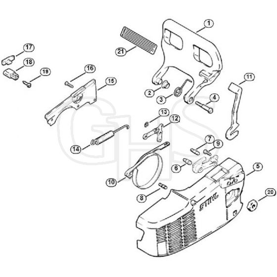 Genuine Stihl 009 / J - Chain brake