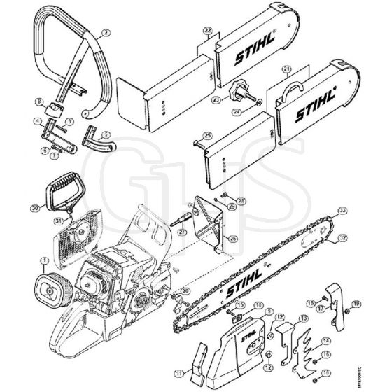 Genuine Stihl 046 / Q - Conversion kit rescue saw (27.2000), (31.2005)