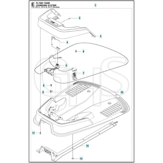 Flymo 1200R -  - Robot Mower Charging Station 2013-2015