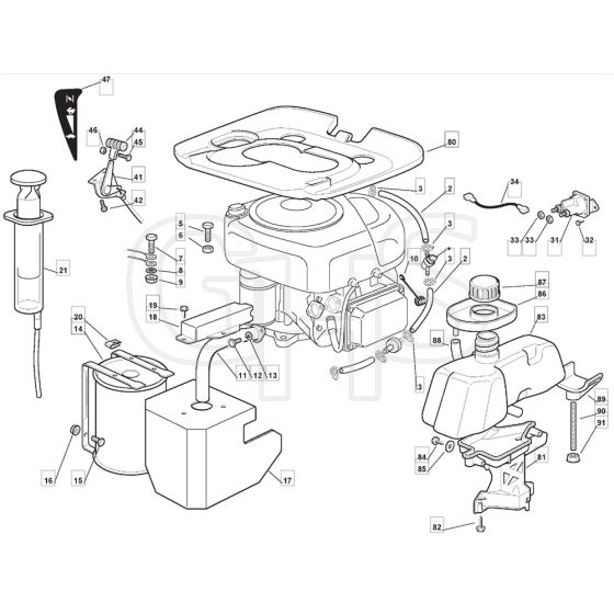 1228H - 2007 - 13-2642-17 - Mountfield Ride On Mower B&S Engine Diagram