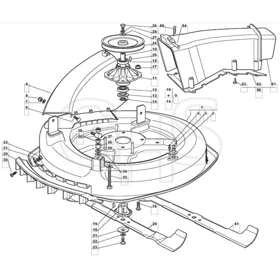 1228H - 2002-2007 - 299991133/MOU - Mountfield Ride On Mower 72cm Deck Diagram