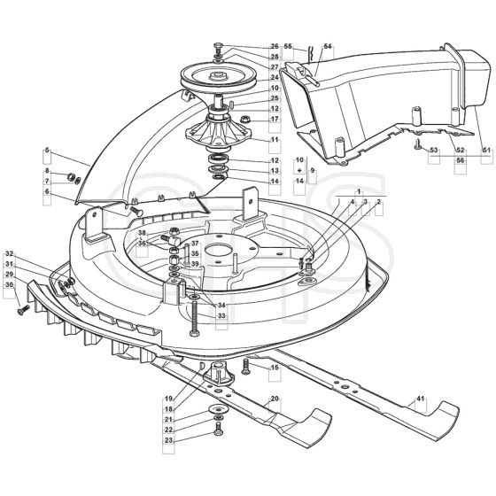 1228H - 2008 - 299991233/M08 - Mountfield Ride On Mower 72cm Deck Diagram