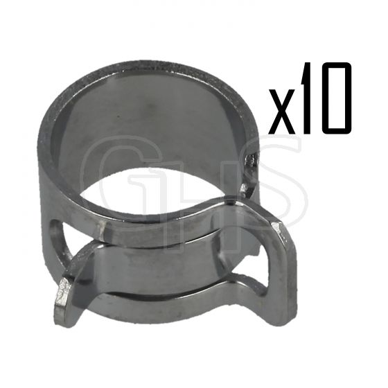 Universal Hose Pipe Clamp 1/4" - Pack Of 10