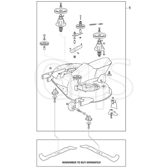 1330M  - 2020-2021 - 2T2000483/M20 - Mountfield Ride On Mower Deck Assy MP 84 Diagram