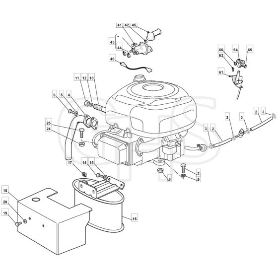 1435H - 2008 - 299964333/BM8 - Mountfield Ride On Mower B&S Engine Diagram