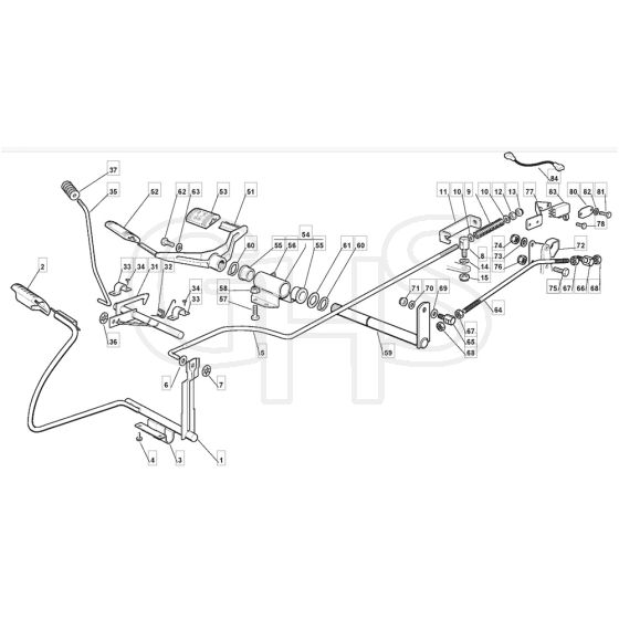 1436H - 2006 - 299961383/MO6 - Mountfield Ride On Mower Controls Diagram