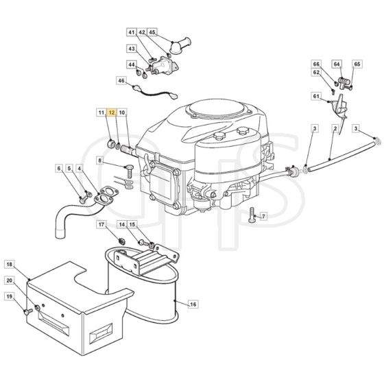 1436H - 2009 - 2T2644483/UM9 - Mountfield Ride On Mower Engine Diagram