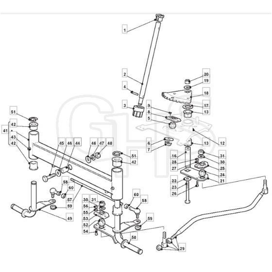 1436M - 2011-2013 - 2T0320483/M10 - Mountfield Ride On Mower Steering Diagram