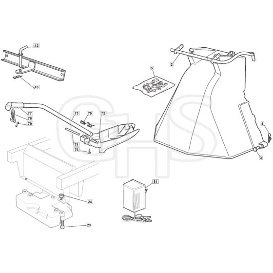 14H36H - 2007 - 299964483/MOF - Mountfield Ride On Mower Options Diagram