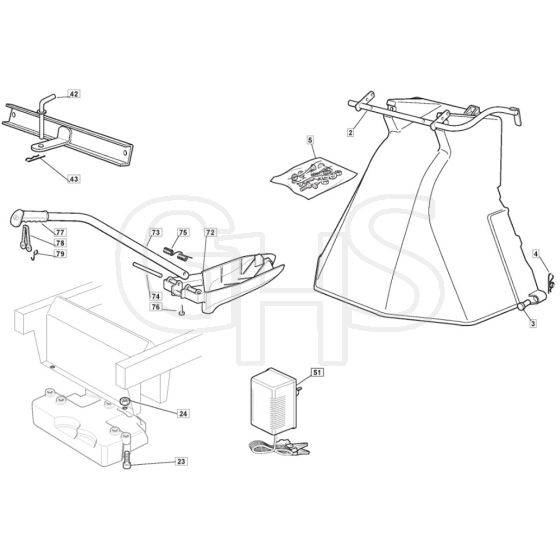 1636H - 2007 - 13-2624-12 - Mountfield Ride On Mower Options Diagram