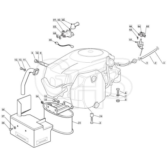 1636H - 2007 - 299964683/MO7 - Mountfield Ride On Mower Engine Diagram