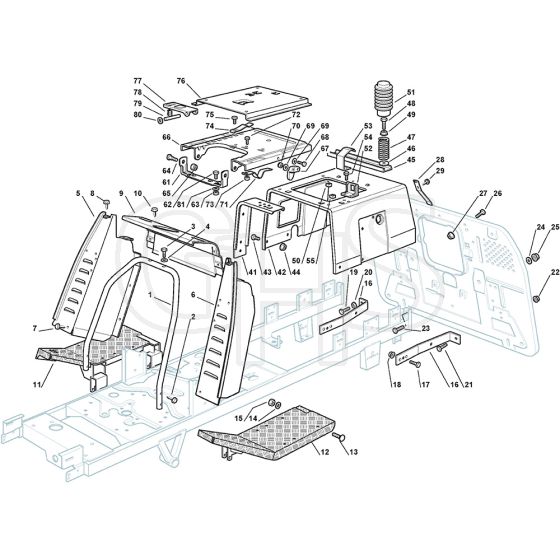 2448H 4WD - 2010 - 2T1525283/M10 - Mountfield Ride On Mower Frame Diagram