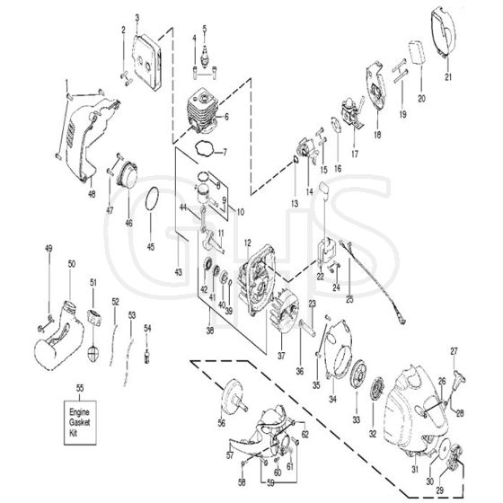 McCulloch 250 CXL - 2010-06 - Engine (1) Parts Diagram