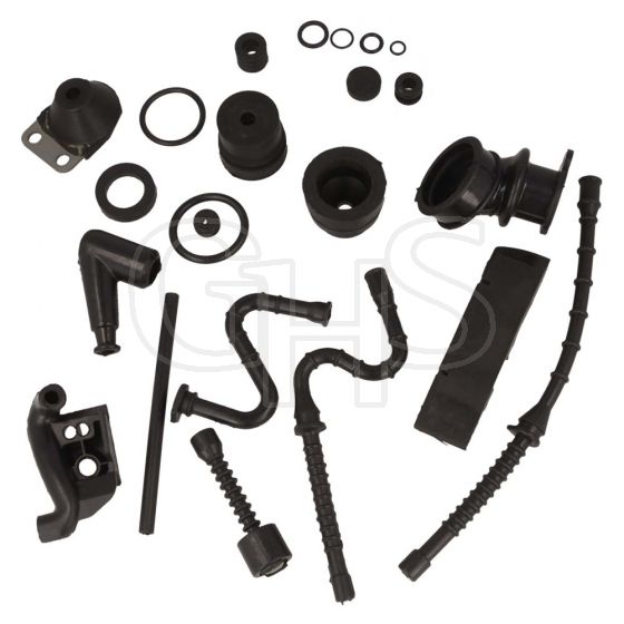 Stihl MS380 Assorted A V Rubber, Fuel Pipes Kit (23 Pieces)