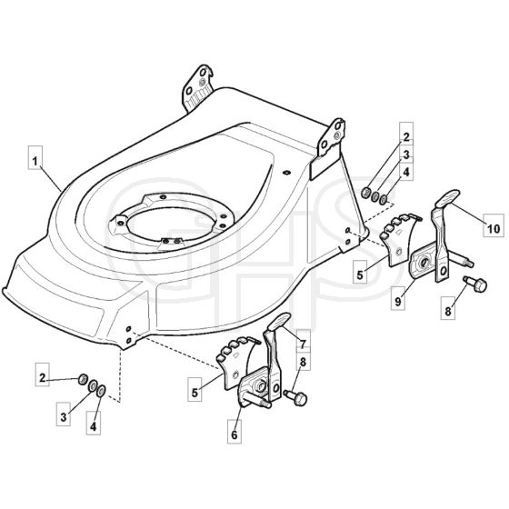 430 HP - 2008 - 294434043/CAI - Mountfield Rotary Mower Deck Diagram