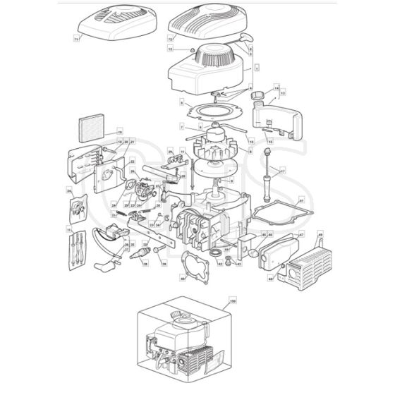 430 HP - 2008 - 294434043/CAI - Mountfield Rotary Mower SV150 Engine Diagram