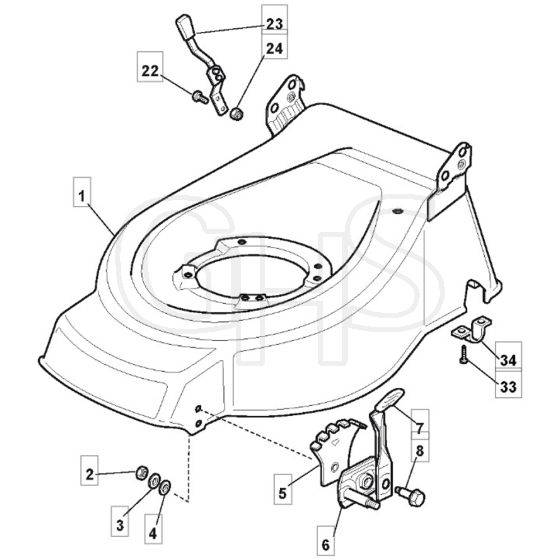 461 PD - 2007 - 294485043/MO7 - Mountfield Rotary Mower Deck Diagram