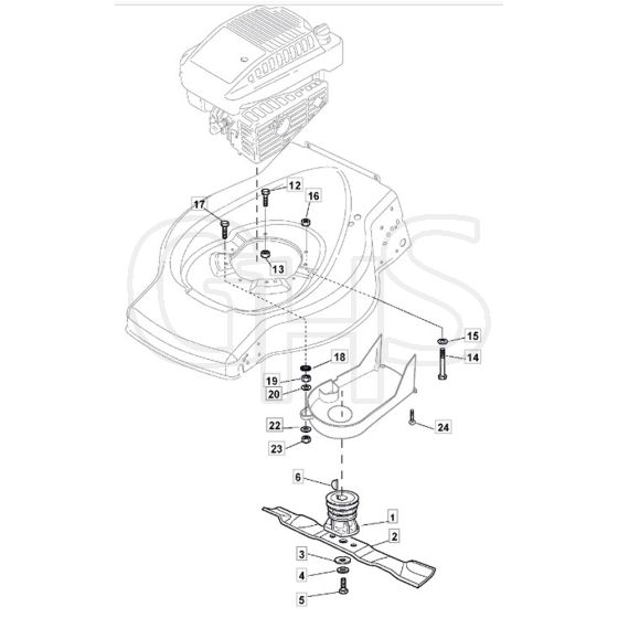 4620 PD - 2009 - 299274623/MEE - Mountfield Rotary Mower Blade Diagram