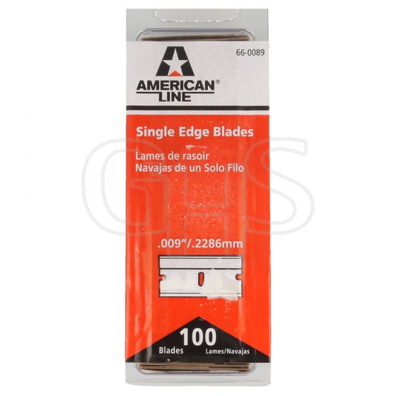 Genuine American Line Window Scraper Blades, Pack of 100 - 66-0089