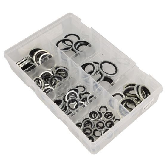 Assorted Bonded Seals (Dowty Seal) Sizes: 1/8-1" BSP - Approx 100Pc