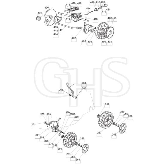 51 PD - 2006 - 23-5634-75 - Mountfield Rotary Mower Wheels Diagram