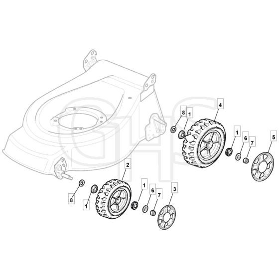 5310 PD - 2008 - 294538043/M08 - Mountfield Rotary Mower Wheels Diagram